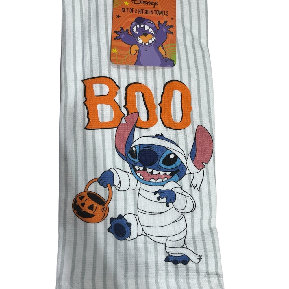 Disney Stitch Halloween 2 pack Kitchen Towels